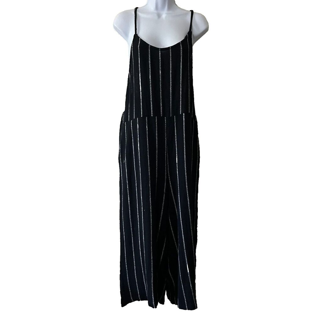 World Market Lagenlook Sleeveless Round Neck Wide Leg Overalls SZ S M